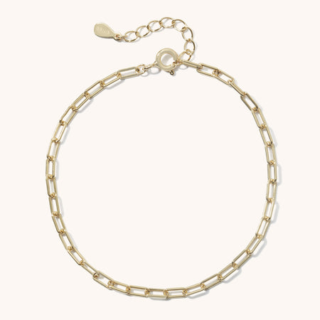 Mini Paperclip Bracelet Gold
